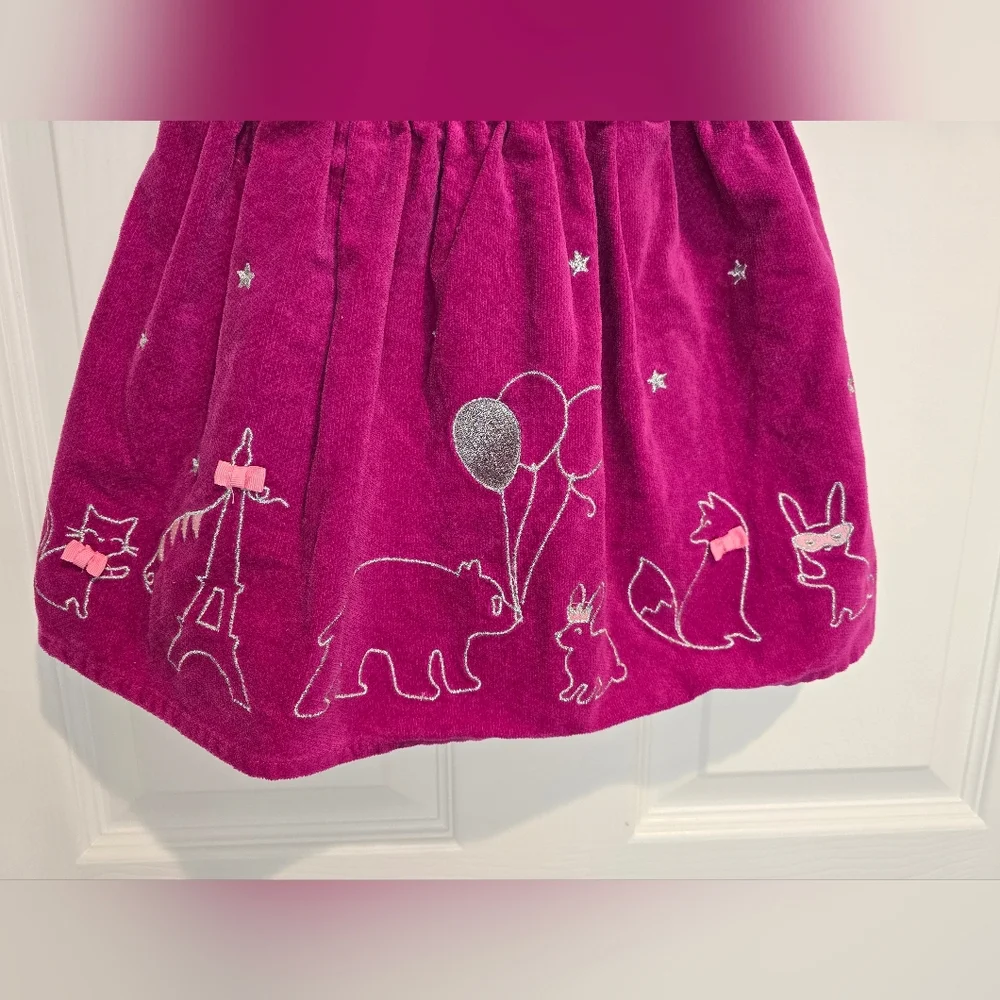 Gymboree 18- 24 months fuchsia pink animal party dress starry night - Picture 2 of 6